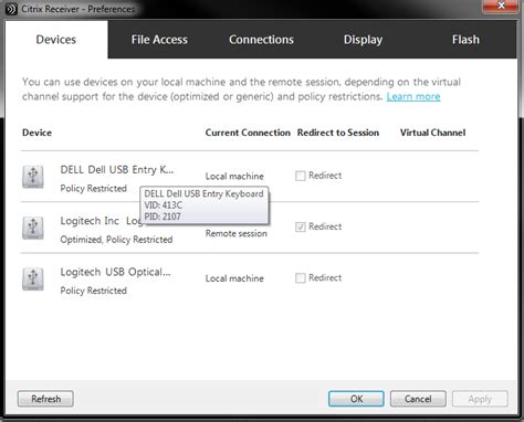 Citrix USB support